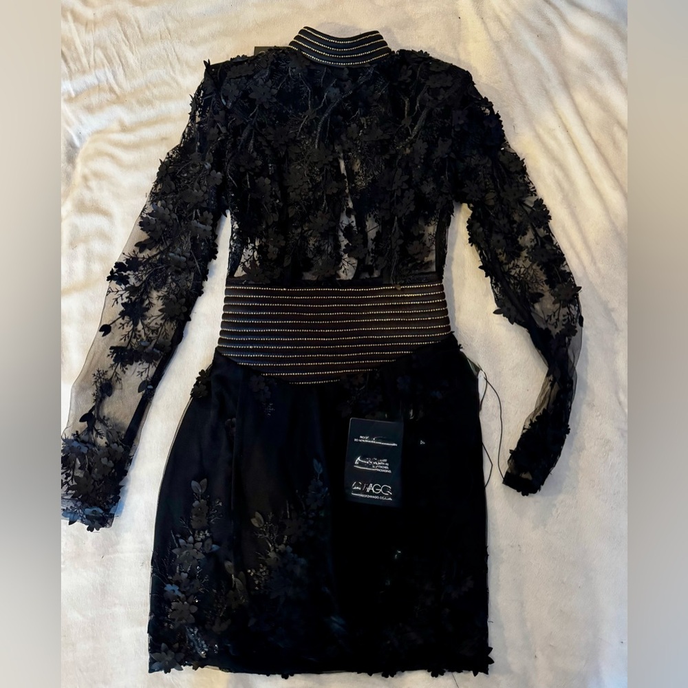 Zhivago Elegant Black Floral Dress